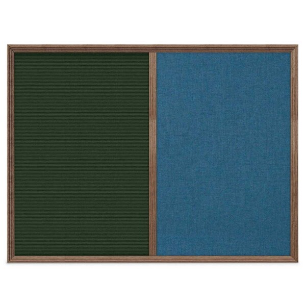 Enclosed Corkboard, 1 Door, 72"x36", 4" Fra, UV3425-SATIN-COBACC